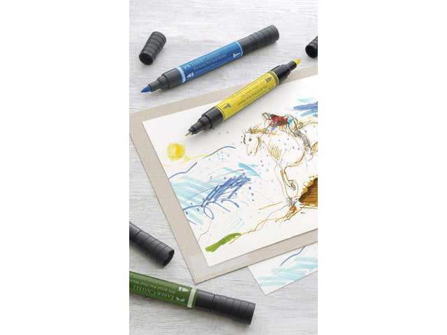 Tekenstift Faber-Castell Pitt Artist Pen Duo Marker, Etui mit 5 Stück