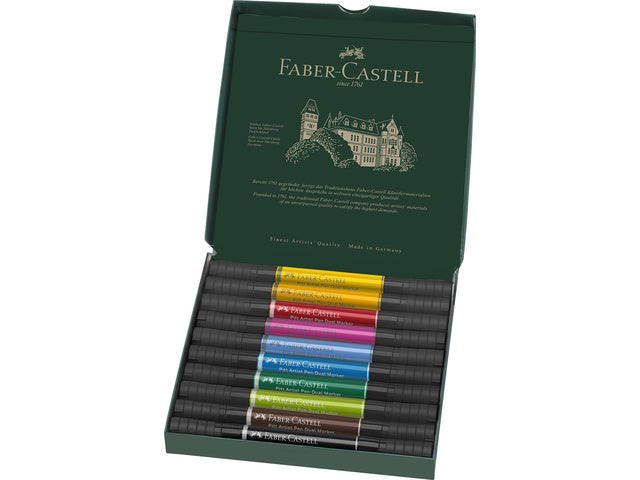 Tekenstift Faber-Castell Pitt Artist Pen Duo Marker, Etui mit 10 Stück