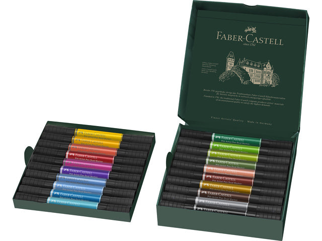 Tekenstift Faber-Castell Pitt Artist Pen Duo Marker, Etui mit 20 Stück