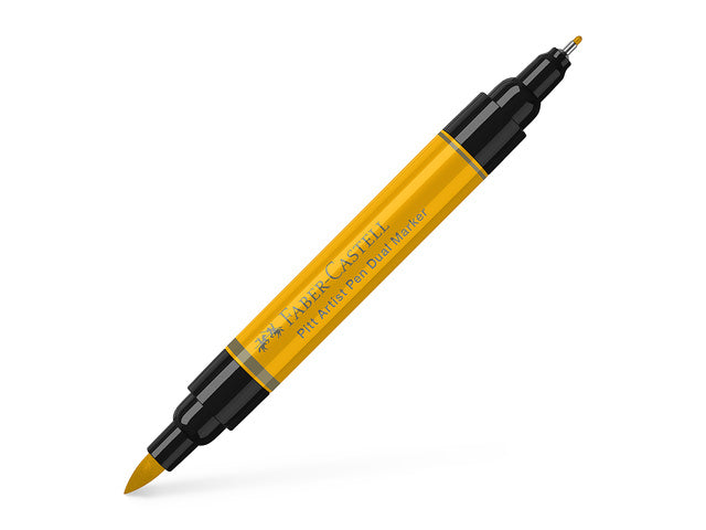 Tekenstift Faber-Castell Pitt Artist Pen duo marker 109 chroomgeel donker