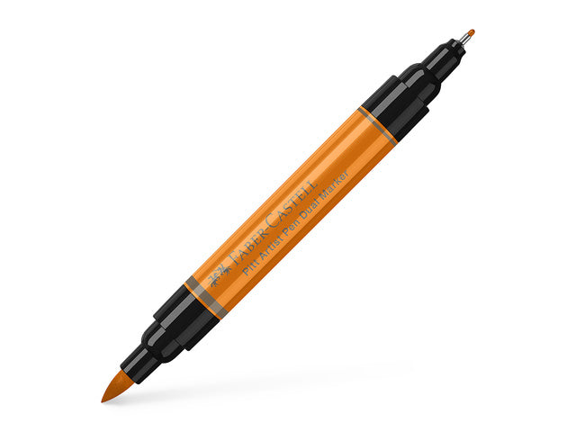 Tekenstift Faber-Castell Pitt Artist Pen duo marker 113 orange glasiert