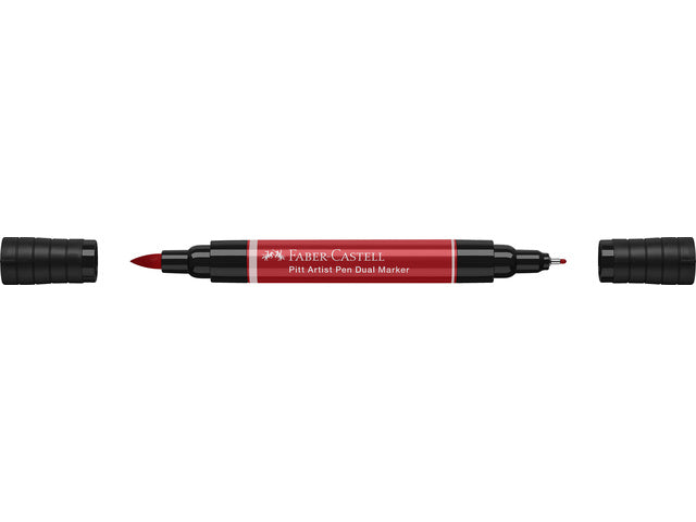 Tekenstift Faber-Castell Pitt Artist Pen duo marker 219 diep scharlaken rood