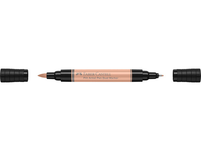 Tekenstift Faber-Castell Pitt Artist Pen duo marker 132 beige rood