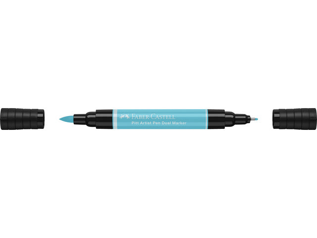 Tekenstift Faber-Castell Pitt Artist Pen duo marker 154 licht kobalt türkis