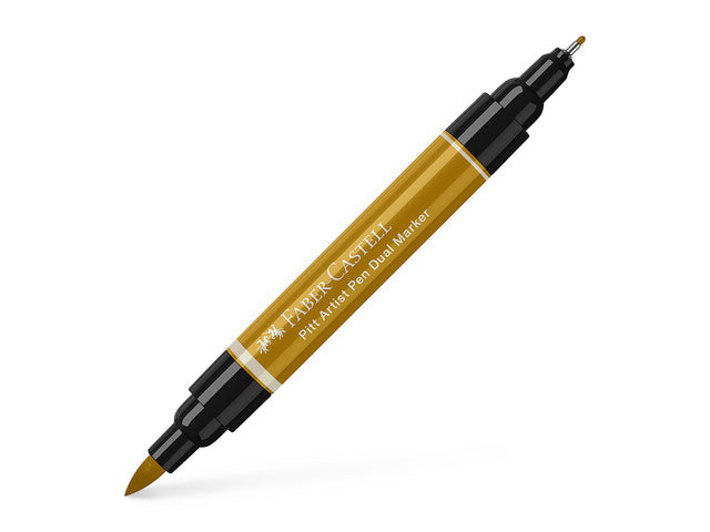 Tekenstift Faber-Castell Pitt Artist Pen Duo Marker 268 Grüngold
