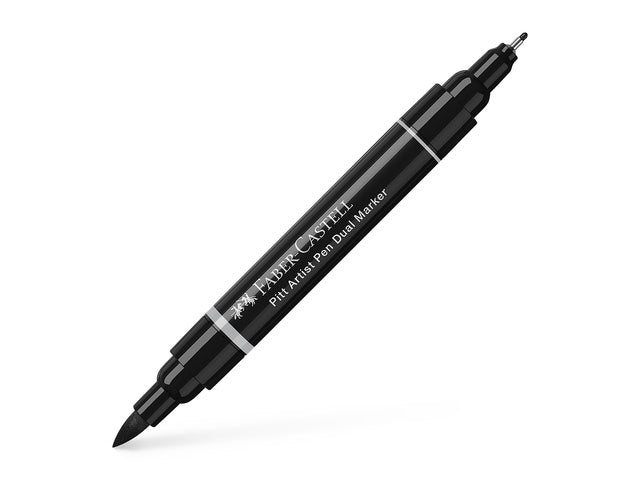 Tekenstift Faber-Castell Pitt Artist Pen duo marker 199 schwarz