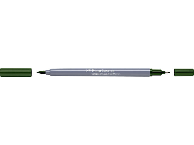 Duo aquarelmarker Faber-Castell Goldfaber 267 dennengroen