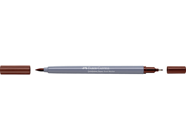 Duo aquarelmarker Faber-Castell Goldfaber 283 gebrande sienna
