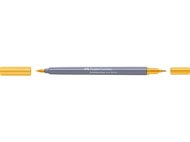 Duo aquarelmarker Faber-Castell Goldfaber 208 chroomgeel midden