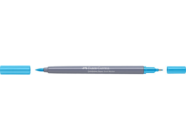 Duo aquarelmarker Faber-Castell Goldfaber 245 mangaan blauw