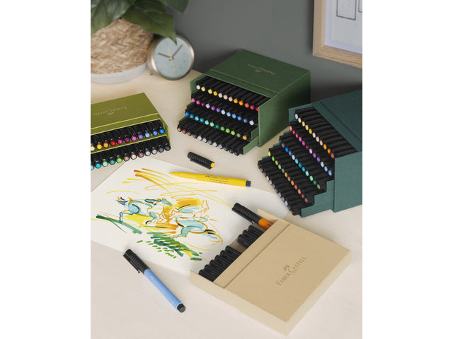 Tekenstift Faber-Castell Pitt Artist Pen Brush 12dlg studiobox