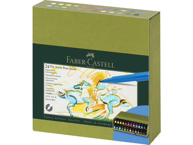 Tekenstift Faber-Castell Pitt Artist Pen Brush 24dlg studiobox