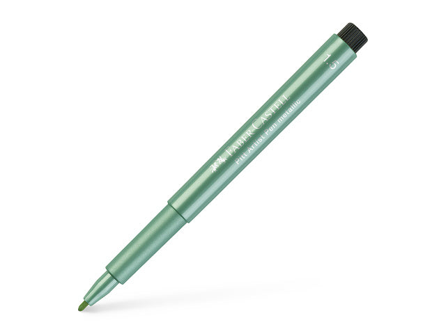 Tekenstift Faber-Castell Pitt Artist Pen 294 groen metallic