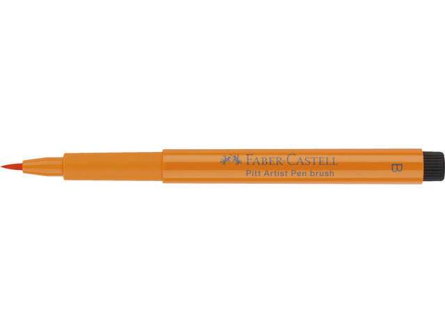 Tekenstift Faber-Castell Pitt Artist Pen Brush 113 oranje glanzend