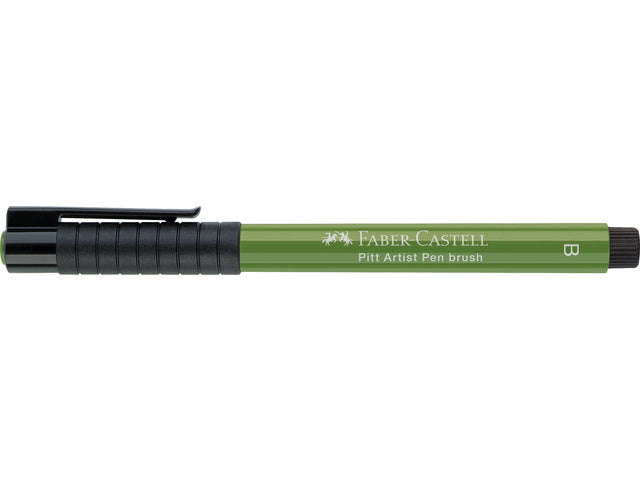Tekenstift Faber-Castell Pitt Artist Pen Brush 167 permanent olijfgroen
