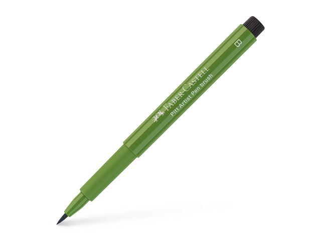 Tekenstift Faber-Castell Pitt Artist Pen Brush 167 permanent olijfgroen