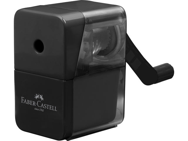 Puntenslijper Faber-Castell tafelmodel geschikt voor potloden tot 8,4mm rond, driekant en zeskantig