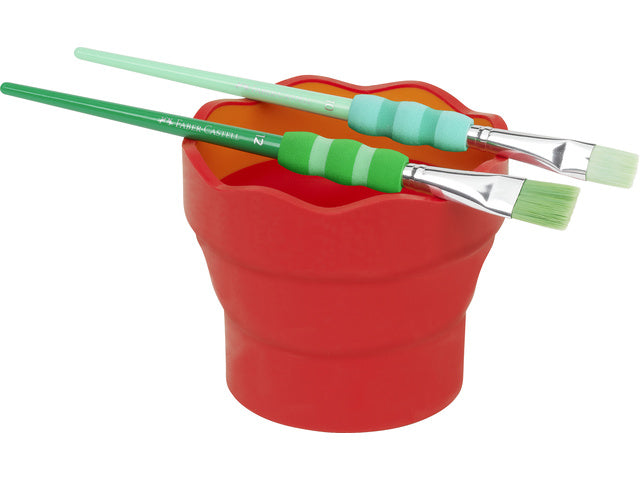 Waterbeker Faber-Castell Clic &amp; Go roze/oranje