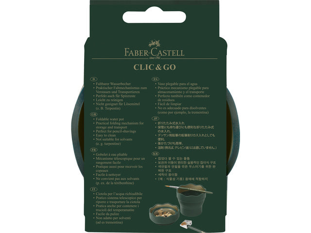 waterbeker Faber-Castell Clic &amp; Go donkergroen
