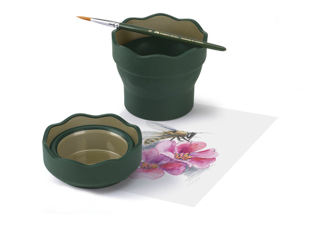 waterbeker Faber-Castell Clic &amp; Go donkergroen