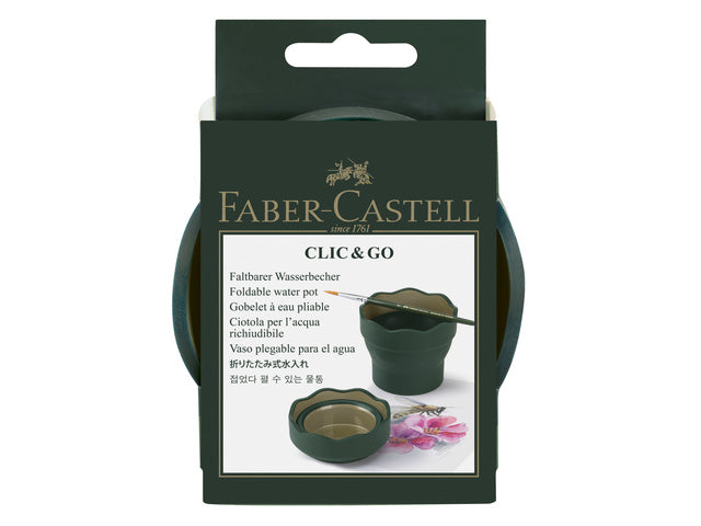 waterbeker Faber-Castell Clic &amp; Go donkergroen