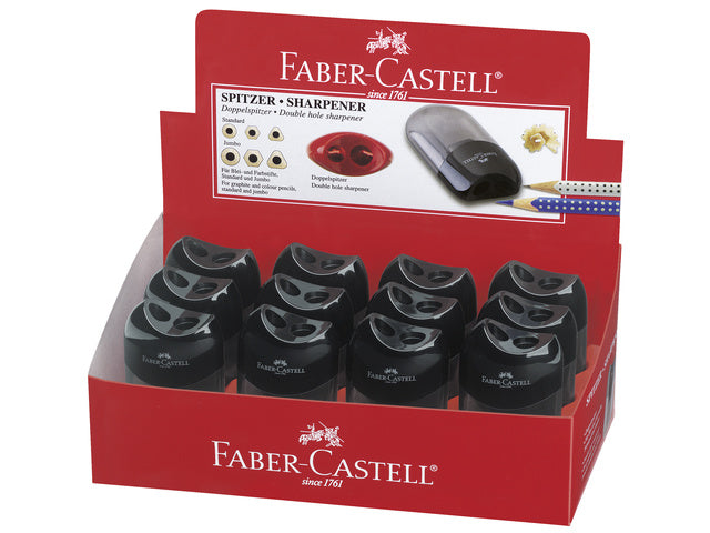 Puntenslijper Faber-Castell und Afvalkoker Schwarz