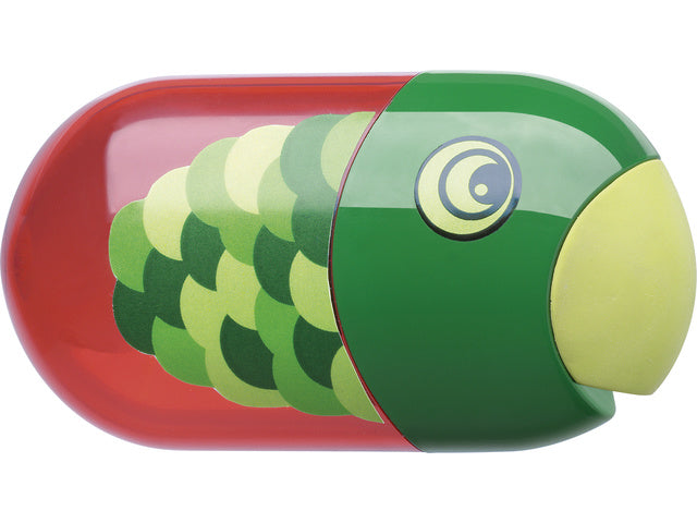 Puntenslijper und Gummi Faber-Castell Diermotieven 18 Stück