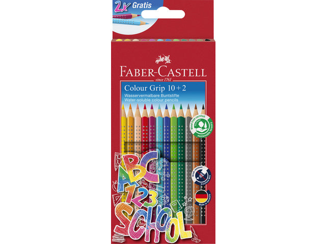 Kleurpotlood Faber-Castell Grip promotieset 10+2
