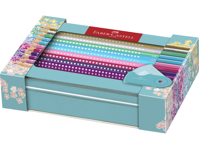 Sparkle set Faber-Castell 20x kleurpotloden en 1x mini puntenslijper