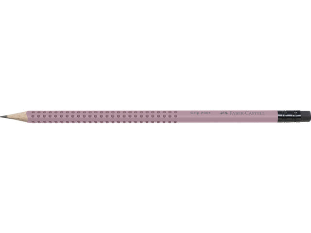 Potlood Faber-Castell grip 2001 grafiek B met gom Rose shadows