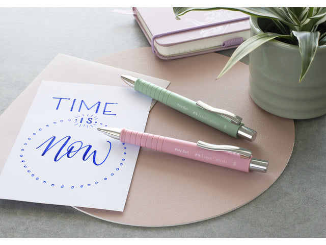 Balpen Faber-Castell Polyball XB lichtroze