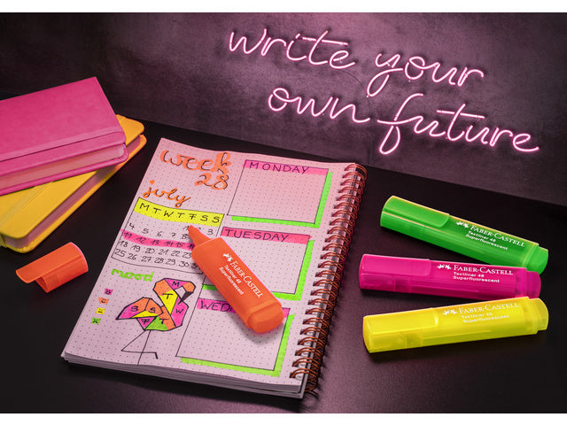 Textmarker Faber-Castell 46 Neon 4 Stück im Kartonetui