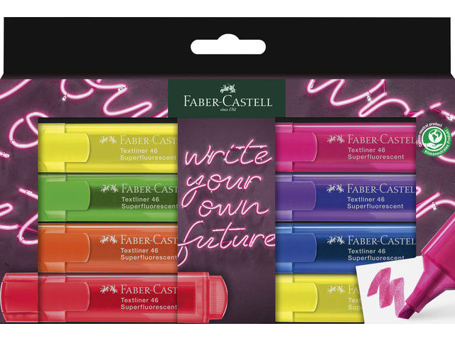 Textmarker Faber-Castell 46 Neon 8 Stück im Kartonetui