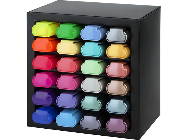 Textmarker Faber-Castell Schreibtischset 24 Farben, 7 Neonfarben, 9 Pastellfarben und 8 Metallicfarben