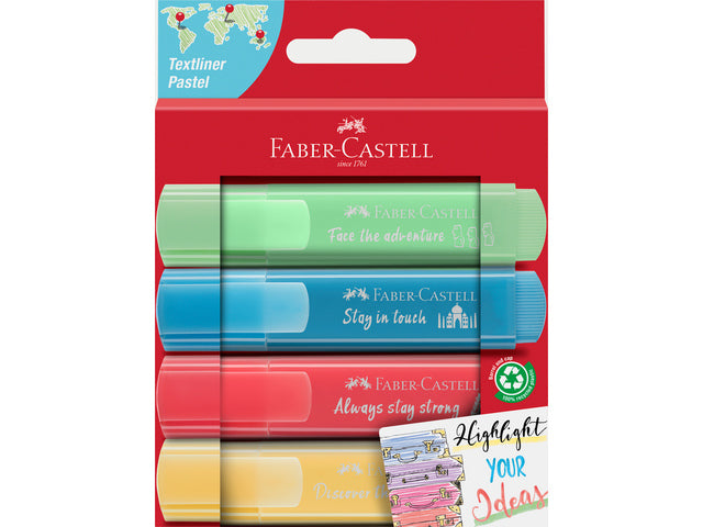Textmarker Faber-Castell 46 Pastell Set 4 Stück
