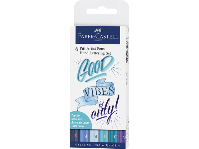 Tekenstift Faber-Castell Pitt Artist Pen Letteringset 6x