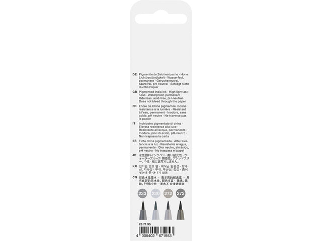 Tekenstift Faber-Castell Pitt Artist Pen Comic 4-delige etui