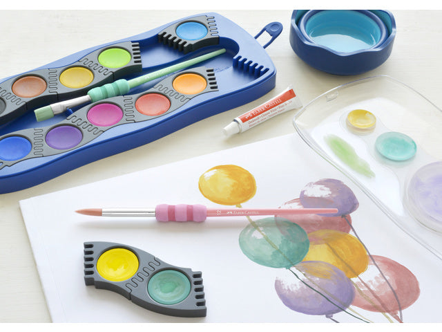 Penselenset Faber-Castell soft touch, 4 stuks pastelkleuren
