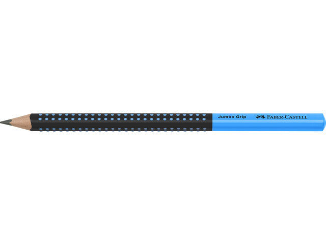 Grafietpotlood Faber-Castell Jumbo Grip two-tone schwarz/blauw