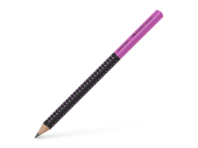 Grafietpotlood Faber-Castell Jumbo Grip tweekleurig zwart/roze