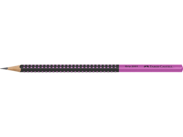 Grafietpotlood Faber-Castell Grip 2001 tweekleurig zwart/roze