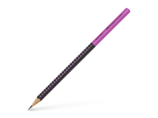 Grafietpotlood Faber-Castell Grip 2001 tweekleurig zwart/roze