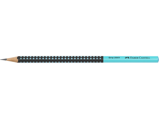 Grafietpotlood Faber-Castell Grip 2001 tweekleurig zwart/turquoise