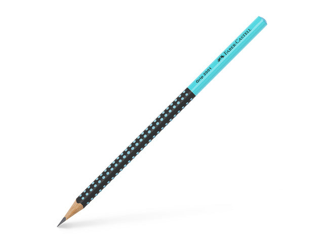 Grafietpotlood Faber-Castell Grip 2001 tweekleurig zwart/turquoise