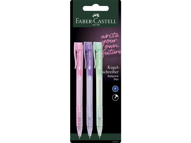 Balpen Faber-Castell 3 stuks op blister