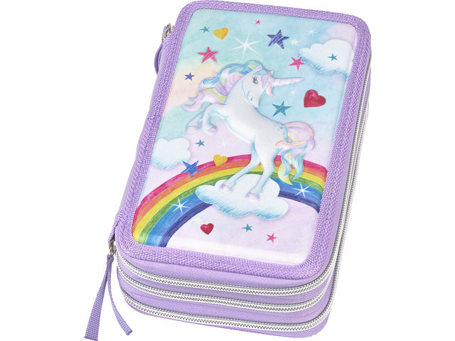 Etui Faber-Castell gevuld Unicorn 3-laags 44 delig