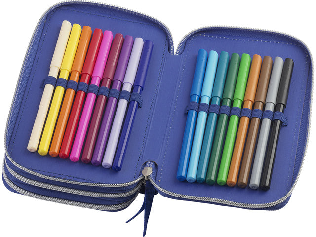 Etui Faber-Castell gevuld Dino 3-laags 44 delig