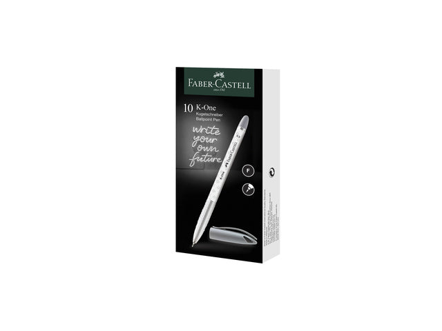 Balpen Faber-Castell K-One 0,5 zwart doos 10 stuks