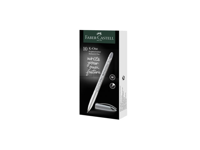 Balpen Faber-Castell K-One 0,7 zwart doos 10 stuks