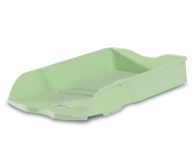 Brievenbak HAN Re-LOOP A4/C4 stapel- en nestbaar pastel groen 100% gerecycled materiaal